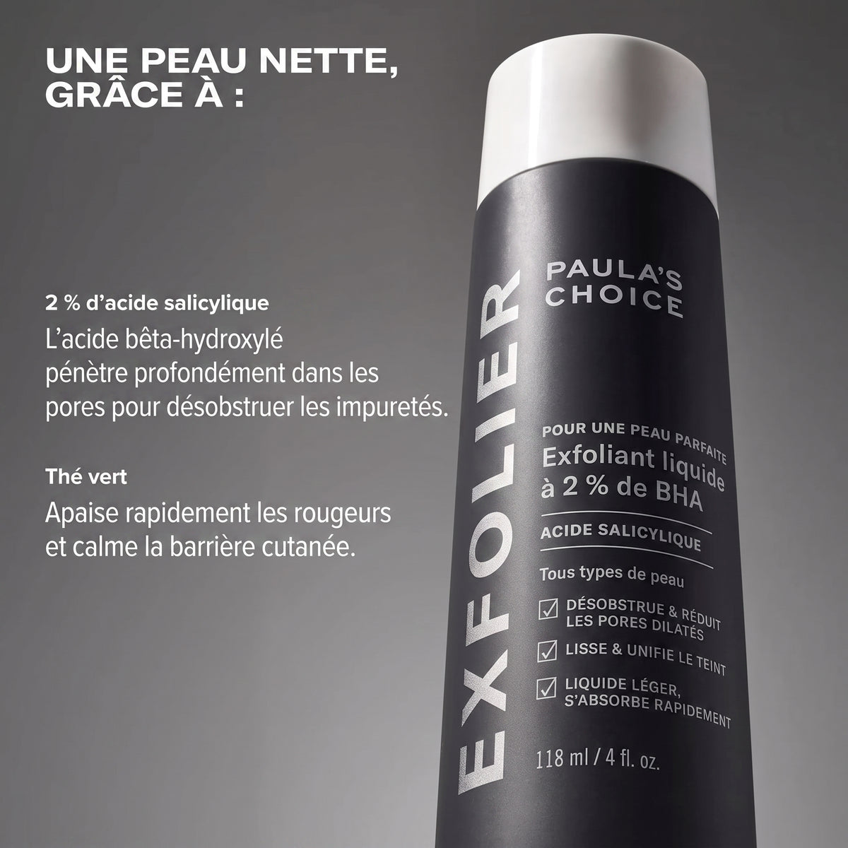 Révélez une Peau Éclatante : Des Pores Nettoyés et des Ridules Lissées 118 ml